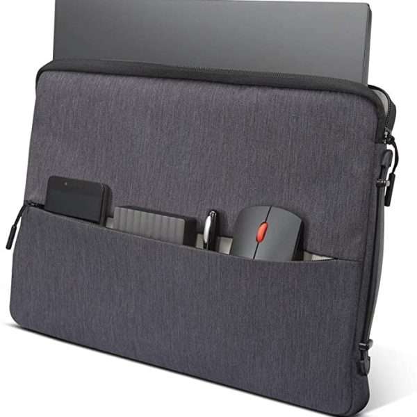 Lenovo 15.6-inch Laptop Urban Sleeve Case – GX40Z50942-Protective design that’s armored with rubber,Water-resistant and stylish polyester,Cushioned under zippers,Additional zipper storage for accessories
