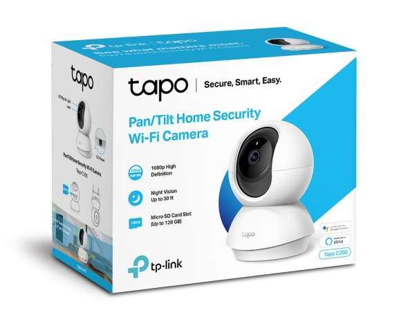 TP-Link Tapo C200 Pan Tilt Home Security WiFi Camera 1080P 2-Way Audio TPLink-High-Definition Video,Pan and Tilt: 360º horizontal and 114º vertical range,Advanced Night Vision