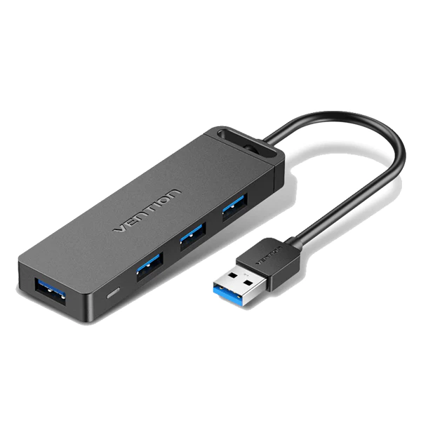Vention 4-Port USB 3.0 Hub (VEN-CHLBB)-Compatible with all Windows, Linux, Mac OS system USB 3.0 ports are backward compatible with USB 2.0, 1.2 and 1.1 10x faster than USB 2.0 1GB file transfer in 3 seconds