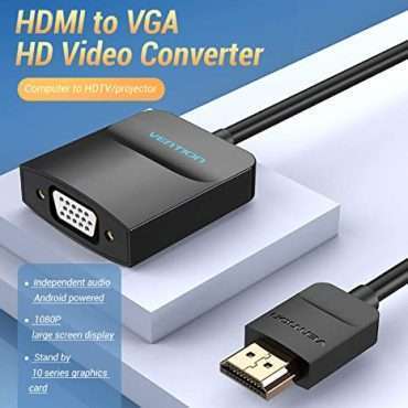 Vention DVI To VGA Converter-Shell Material : Aluminium Alloy Interface Type : DVI (24 1) Male , VGA Female Resolution :1080 P Transformation Direction : DVI to VGA Only