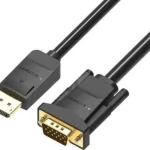 Vention Display Port to VGA Cable 2 Meters (VEN-HBLBH)-Vention DisplayPort (DP) to VGA Cable, 2m, Black type: connecting cable Classic VGA for analogue signal transmission DisplayPort is able to handle up to 8k resolution