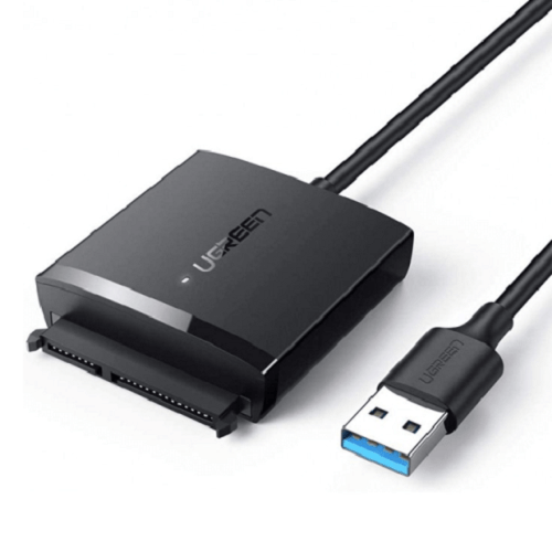 UGREEN USB 3.0 TO SATA Hard Drive Converter Cable (CM257)-USB 3.0 Speed up to 5Gbps,SATA3.0, transfer rate up to 6Gbps,Compatible with 2.5''/3.5'' HDD, SSD(up to 12TB),No extra power required for 2.5" HDD/SDD.