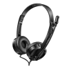 Rapoo H100 Wired Stereo Headset-Smooth HD voice call,High Quality Stereo Audio Output,Microphone Noise Reduction With Adjustable Rotation,Standard Controls; Volume Control, Microphone Mute,Lightweight Design, Comfortable To Wear,Standard 3.5MM Audio Port