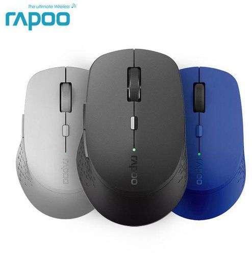 Rapoo M300 Bluetooth And Wireless Silent Mouse-Silent Switches Reduce Click Noise,Switch Between Bluetooth: 3.0, 4.0 and 2.4G,Tracking Engine: 1300 DPI,Intelligently Switch Among Multiple Devices,Ergonomics Design,Silent switches reduce click noise