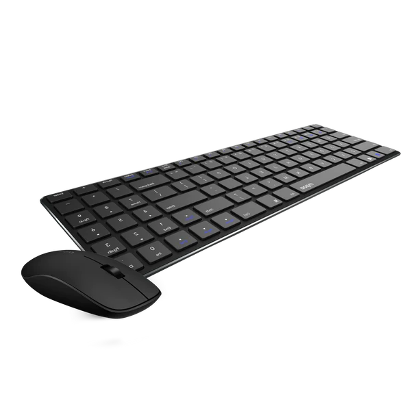 Rapoo 9300M Silent Multi-Mode Wireless Keyboard and Mouse-Connection Modes: Wireless (dongle),Wireless Transmission: 2.4 GHz,Aluminum Alloy Base,Intelligently Switch Among Multiple Devices With Bluetooth 3.0/4.0/2.4ghz