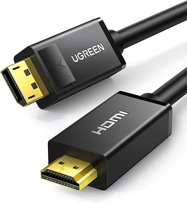 UGREEN DP Male To HDMI Male Cable (DP101)-Compliant With Displayport 1.1V,High Quality,Durable and Practical,Low Power Standby Mode Operation
