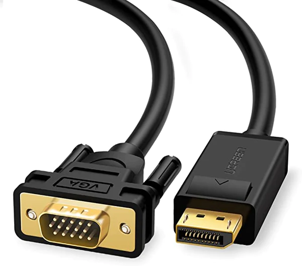 Displayport Male To VGA Male Video Converter Cable (DP105)-Plug and Play,High quality,Durable and Practical,Supports Transmits Both Audio and Video,Super Stable Transmission