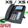 Fanvil X5 ­Executive ​Desk Phone-HD Voice w/ Full­Duplex Speakerphone,User Friendly Menu w/ 128×64,BLF buttons w/ 64×192,Auto-provision from 3CX