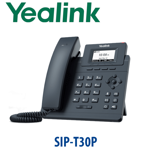 Yealink SIP-T30P IP Phone-Yealink HD Voice,PoE Support,One SIP Account,Stand with 2 Adjustable Angles,Wall Mountable,No Power Supply