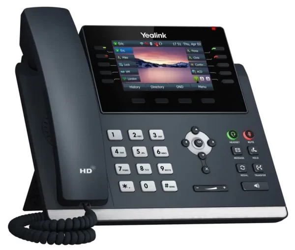 Yealink SIP-T46U SIP Phone-Calls through the internet,Connection: PoE,You can connect it to 16 accounts,You can add phone numbers,Missed call indicator,Fully programmable buttons