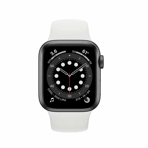 Apple Watch Series 6 - 44MM-Blood oxygen sensor,Internal Storage: 32GB,Water-resistant 50 meters,High and low heart rate notifications,Battery: Up to 18 hours of battery life