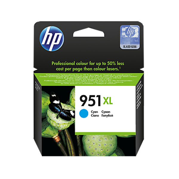 HP 951XL High Yield Cyan Original Ink Cartridge - CN046AE-HP Officejet Pro 8620 e-All-in-One Printer,HP Officejet Pro 8610 e-All-in-One Printer,HP Officejet Pro 276dw Multifunction Printer