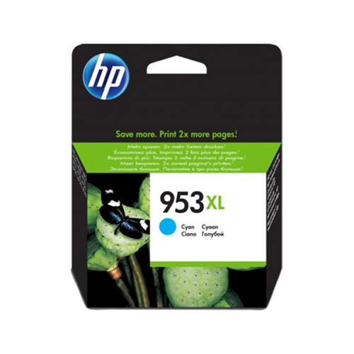 HP 953XL High Yield Cyan Original Ink Cartridge- F6U16AE-HP OfficeJet Pro 8710 All-in-One Printer (D9L18A),HP OfficeJet Pro 8715 All-in-One Printer (J6X76A),HP OfficeJet Pro 8718 All-in-One Printer (T0G48A)