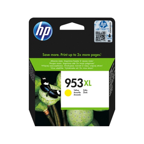 HP 953XL High Yield Yellow Original Ink Cartridge-F6U18AE-HP OfficeJet Pro 7720 Wide Format All-in-One Printer (Y0S18A#A80),HP OfficeJet Pro 7730 Wide Format All-in-One Printer (Y0S19A#A80)