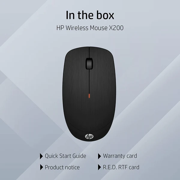 HP X200 Wireless Mouse with 2.4 GHz- 6VY95AA