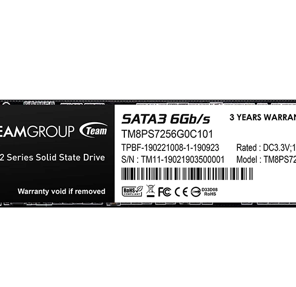 TEAMGROUP MS30 256GB with SLC Cache 3D NAND TLC M.2 2280 SATA III 6Gb/s Internal SSD-Hard Disk Form Factor: 2280 Inches,Hard Disk Interface: Serial ATA-600,Connectivity Technology: SATA