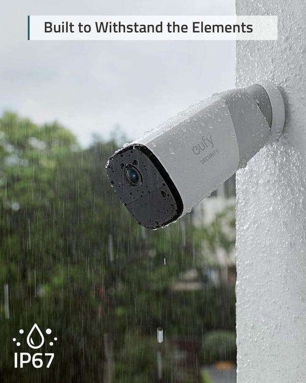 Eufy eufyCam 2 Pro 2+1 kit B2C (T88513D1)-2K Resolution,A Year’s Security from 1 Charge,Zero Hidden Costs,Advanced Night Vision,Ready for Any Weather