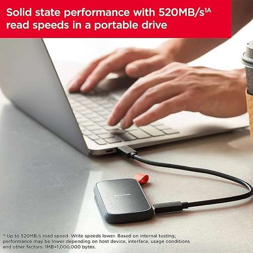 SanDisk E30 2TB Portable External SSD- (SDSSDE30-2T00-G25)