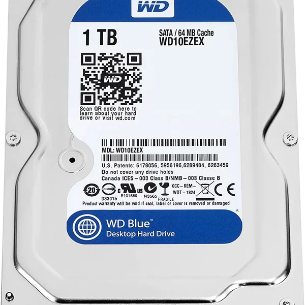 WD Blue PC Desktop Hard Drive 3.5" - 1TB, 64 MB, 7200 rpm (WD10EZEX)