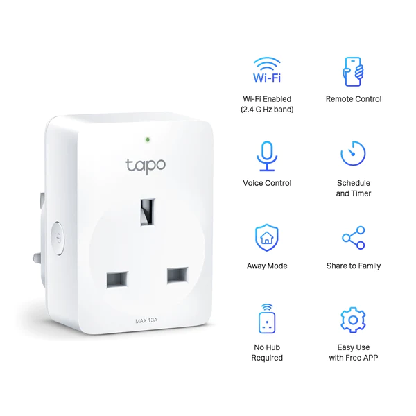 TP-Link Tapo P100 Mini Smart Wi-Fi Socket Outlet-TL-TAPO P100-1