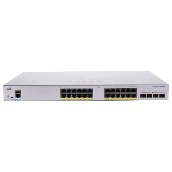 Cisco CBS350-24P-4X-UK 24-Port Managed PoE Switch 10G SFP Ports L2/L3 GE
