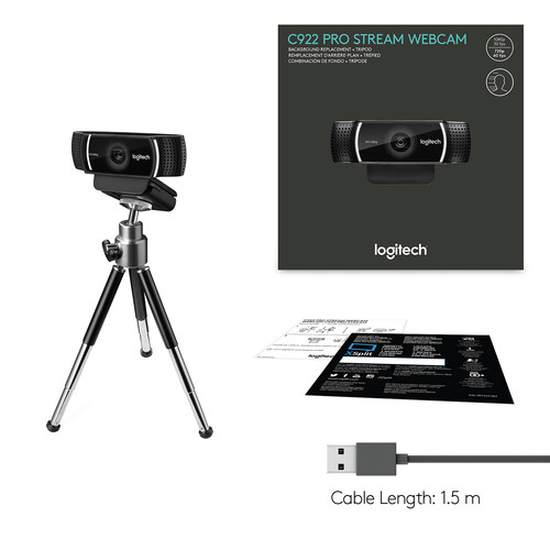 Logitech C922 Pro Stream 1080p HD Webcam (960-001088)