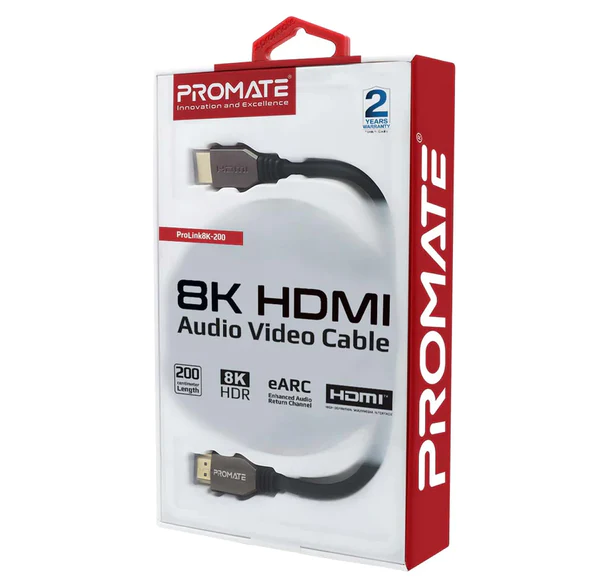Promate 8K@60Hz 2M HDMI Cable 2.1 (PRIMELINK8K-200) Ultra High-Speed