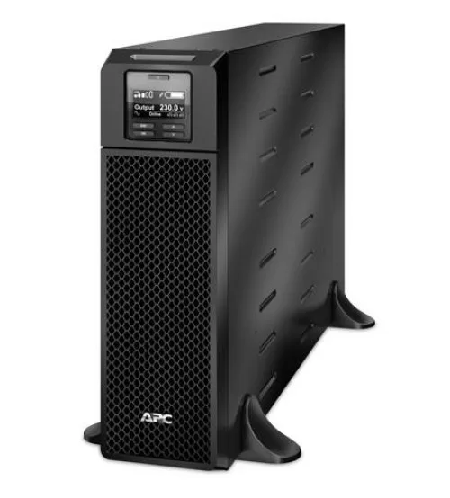 APC 5000VA-5KVA Smart-UPS On-Line, 5kVA/5kW, Rack/Tower, 230V, 2x IEC C13+1x IEC C19+Hard wire 3-wire (H+N+E) outlets, Network Card, W/O rail kit