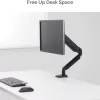 Fellowes Platinum Series Single Adjustable Monitor Arm - Black (8043301)-1
