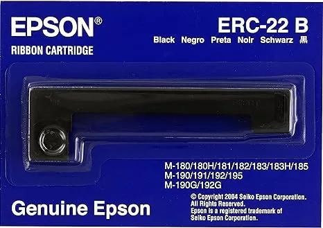 Epson ERC-22-B Nylon black Ribbon, 6,000K characters for Epson ERC 22 (C43S015358)