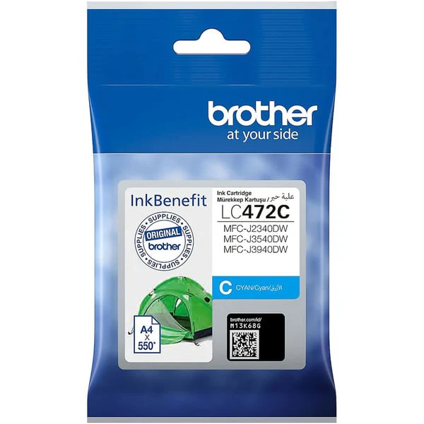 Brother LC472 Cyan Ink Cartridge 550 Page Yield