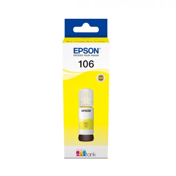 Epson Original 106 ECOTANK Yellow Ink Bottle (C13T00R440)