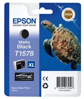 Epson T1578 Original Matte Black Ink Cartridge - (C13T157840 Turtle)