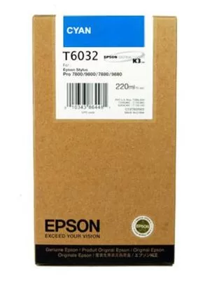 Epson T6032 High Capacity Original Cyan Ink Cartridge - (C13T603200)