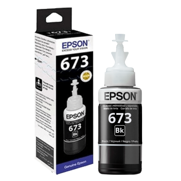 Epson T6731 Black 70ml Ink Bottle, for L800, L805, L810, L850, L1800-70ml (C13T67314A)