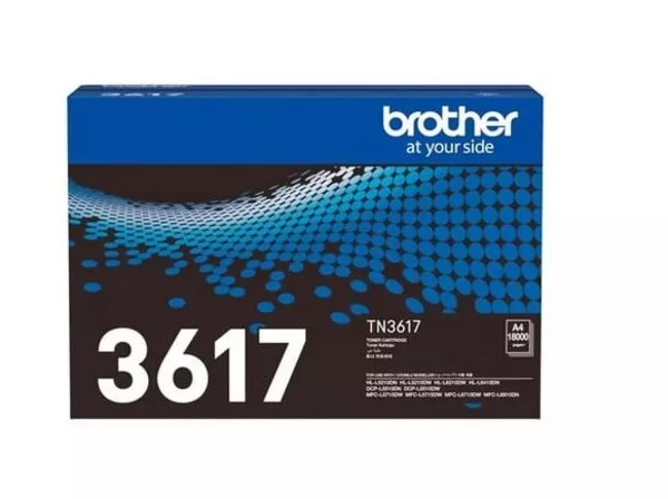Brother TN3617 Extra High Yield Black Toner Cartridge - Yield ~18000 Pages