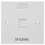 D-Link Single Faceplate Accepts One Keystone Jack with Shutter & ID Plate 86*86 mm White Square â€“ NFP-0WHI11