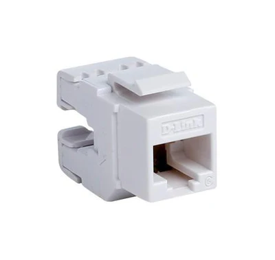 D-Link Cat6 UTP 180 Punch Down Keystone Jack - White Colour