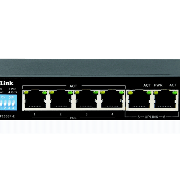 D-Link DES-F1006P-E 6-Port Unmanaged PoE Switch