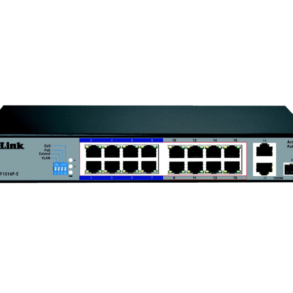 D-Link DES-F1016P-E/B 16-Port Switch