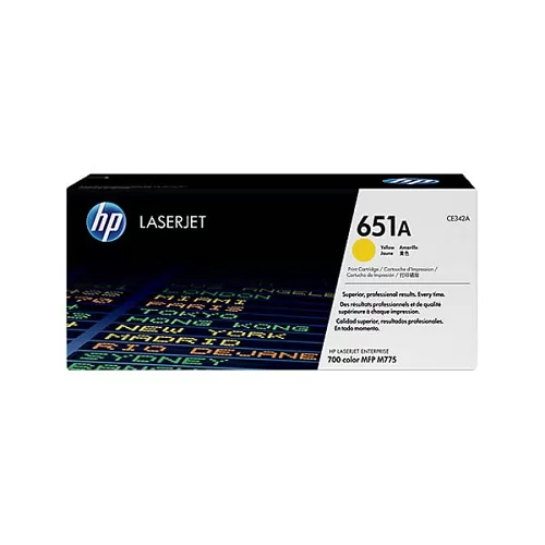 HP 651A Yellow Toner Original Laser Cartridge(CE342A)