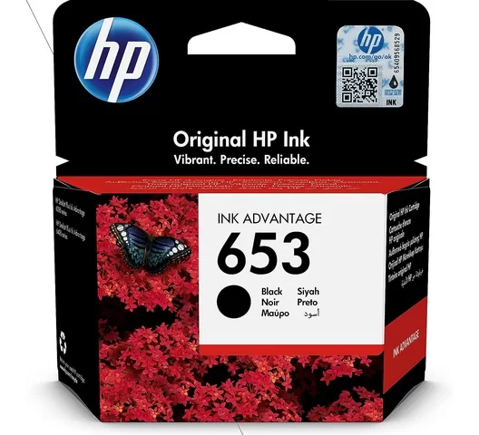 HP 653 Black Original Ink Advantage Cartridge