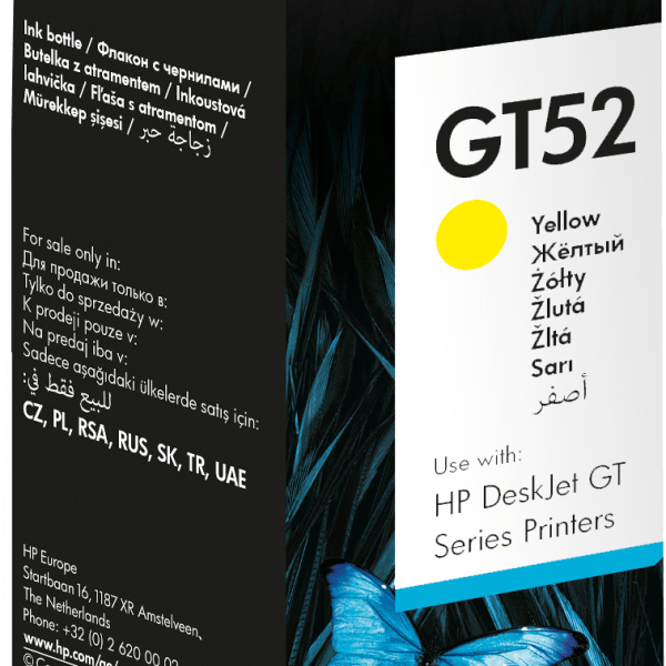 HP GT52 Yellow Original Ink Bottle (M0H56AE)