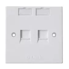 D-Link Dual Faceplate Shutter & ID Plate- 86*86 mm – White Colour – Square