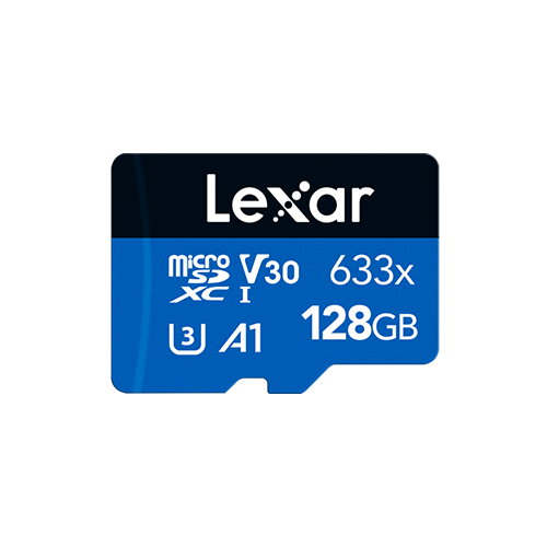 Lexar 128GB High-Performance 633x microSDHC™/microSDXC™ UHS-I Card BLUE Series