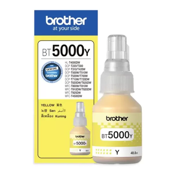 Brother BT5000Y Original Yellow Ink Bottle Ultra High Yield