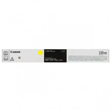 Canon C-EXV 58L Original Yellow Toner Cartridge (3768C002)