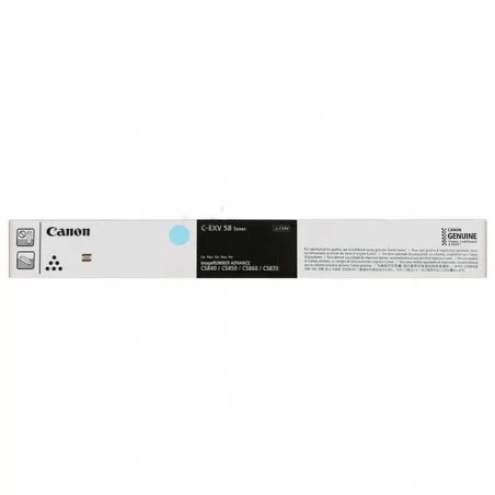 Canon C-EXV 58L Original Cyan Toner Cartridge (3767C002)