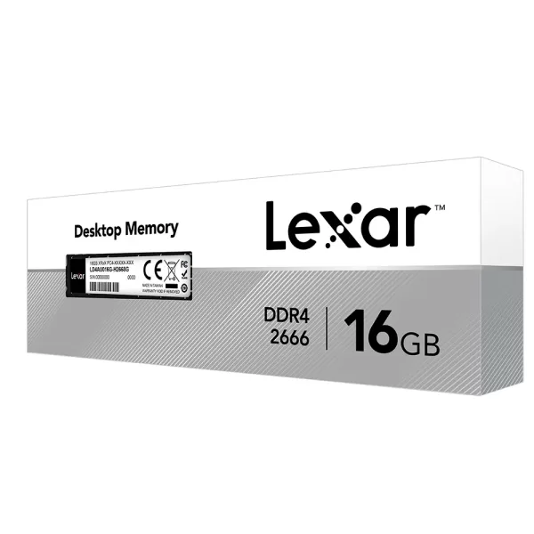 Lexar Desktop DDR4 16GB 288 PIN U-DIMM 3200Mbps, CL19, 1.2V