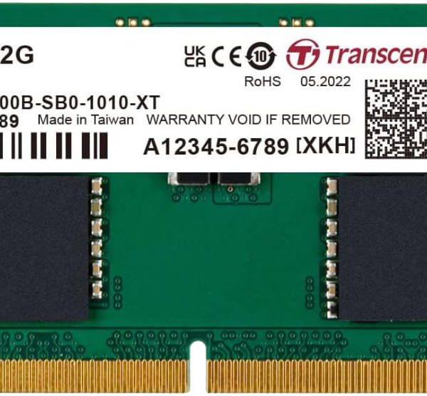 Transcend PC5-38400 (DDR5 4800) 32GB 1.1V 262pin SO-DIMM 2Rx8 (2Gx8) 16 CL40 (JM4800ASE-32G)